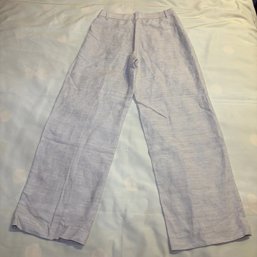 Aritzia- The Effortless Pant CruiseLinen Size 10 Natural Ecru Wide Leg Trousers